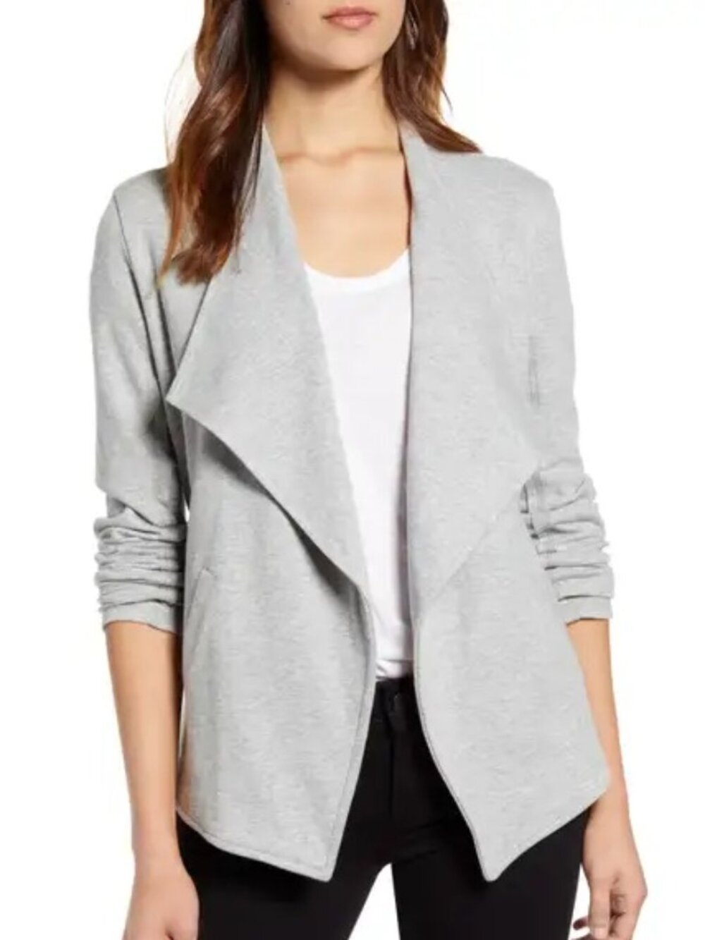 Caslon Drape Collar Knit Blazer